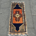 Vintage Turkish Mini Rug 1.4 x 3.1 ft
