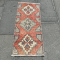 Vintage Turkish Mini Rug 1.2 x 2.9 ft
