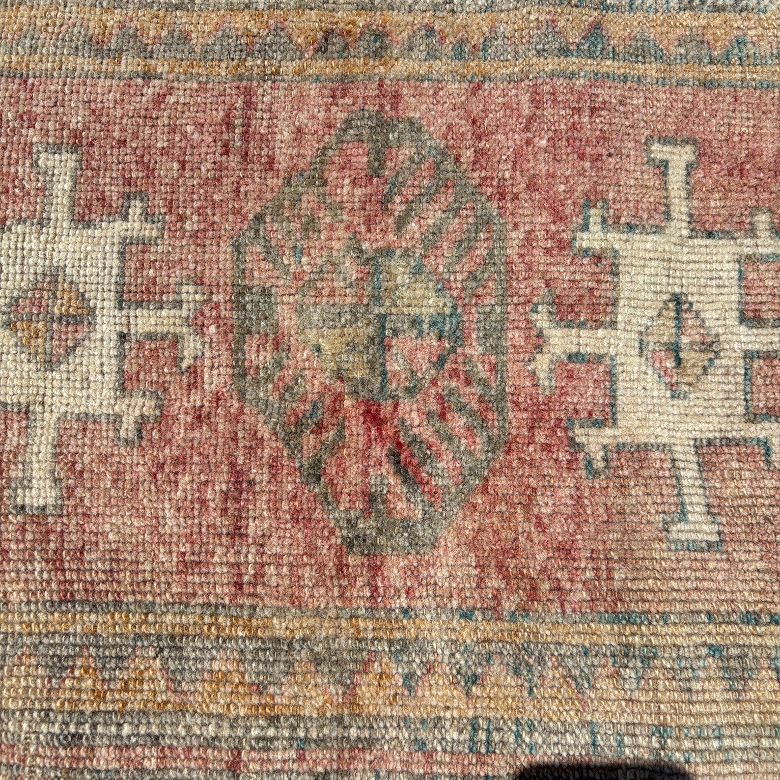Vintage Turkish Mini Rug 1.4 x 3.2 ft