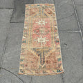 Vintage Turkish Mini Rug 1.4 x 3.2 ft