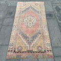 Vintage Turkish Runner Rug 3.9 x 6.3 ft