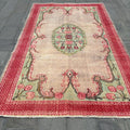 XL Vintage Turkish Accent Area Rug 5.9 x 9.7 ft