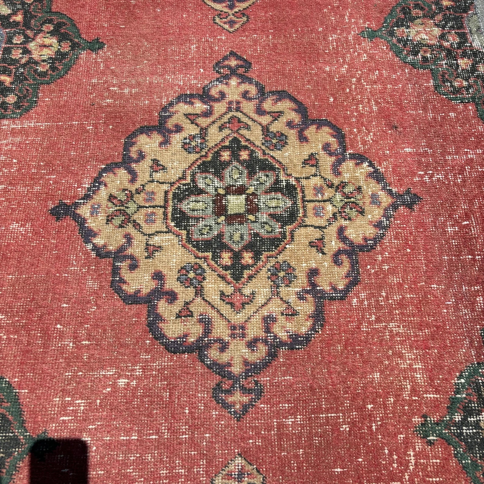 Vintage Turkish Runner Rug 3 x 12.3 ft
