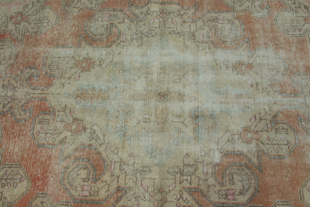 Vintage Turkish Accent Area rug 4.2 x 7.3 ft
