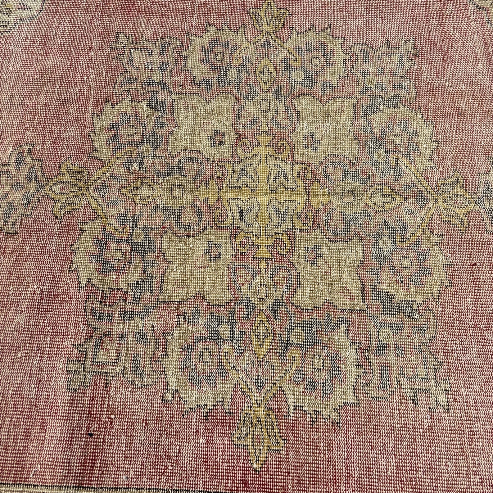 Vintage Turkish Accent Area rug 4.6 x 10.3 ft