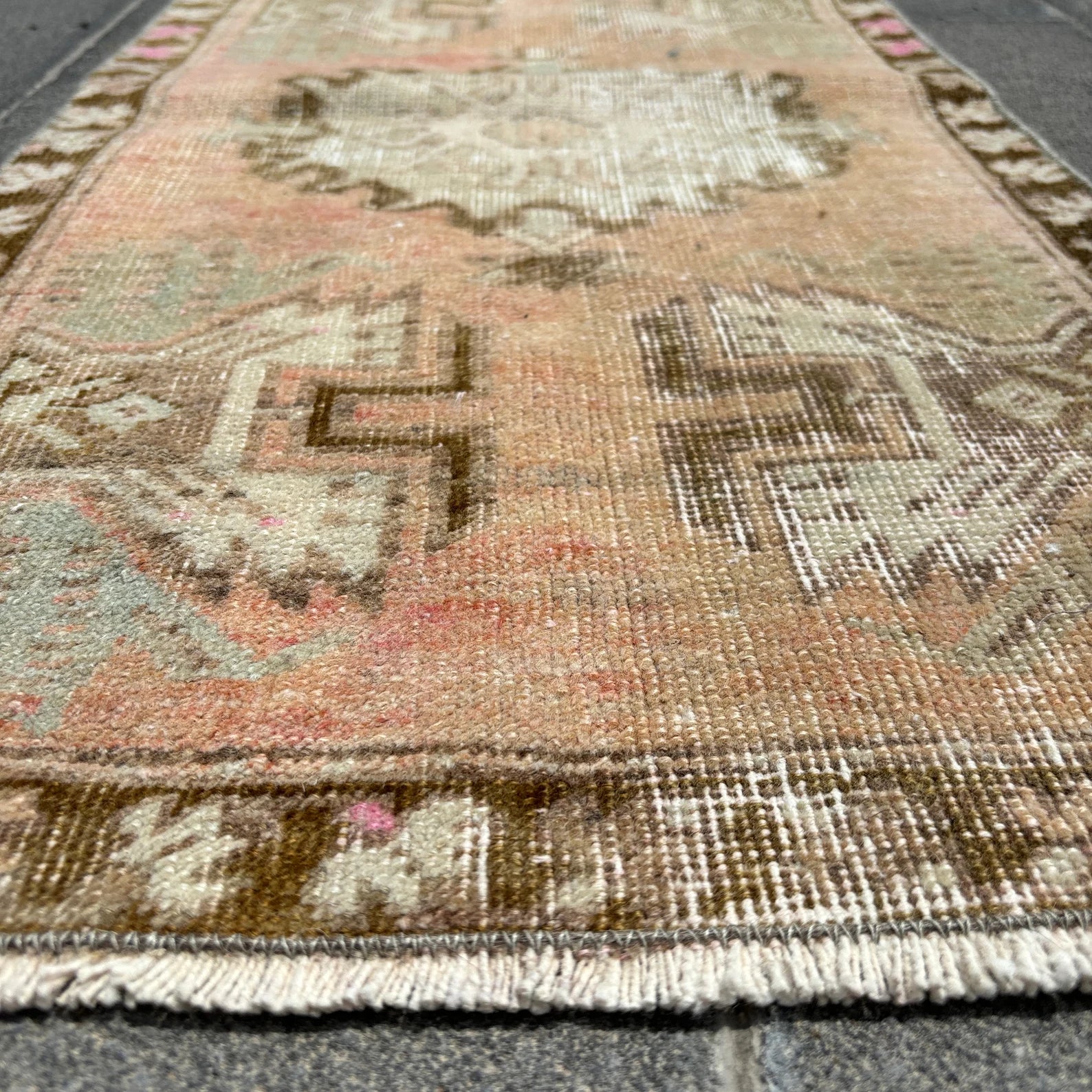 Vintage Turkish Mini Rug 1.5 x 2.8 ft