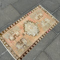 Vintage Turkish Mini Rug 1.5 x 2.8 ft