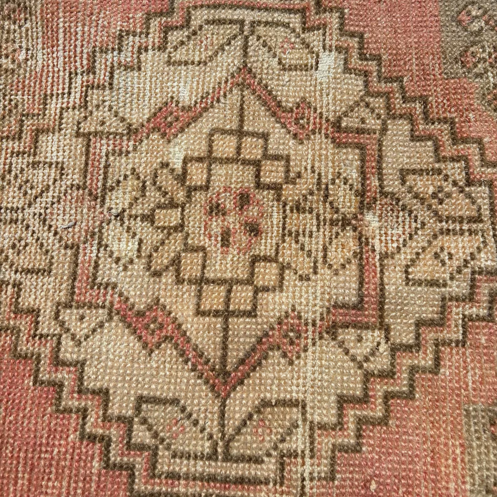 Vintage Turkish Mini Rug 1.4 x 2.7 ft