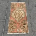 Vintage Turkish Mini Rug 1.4 x 2.7 ft