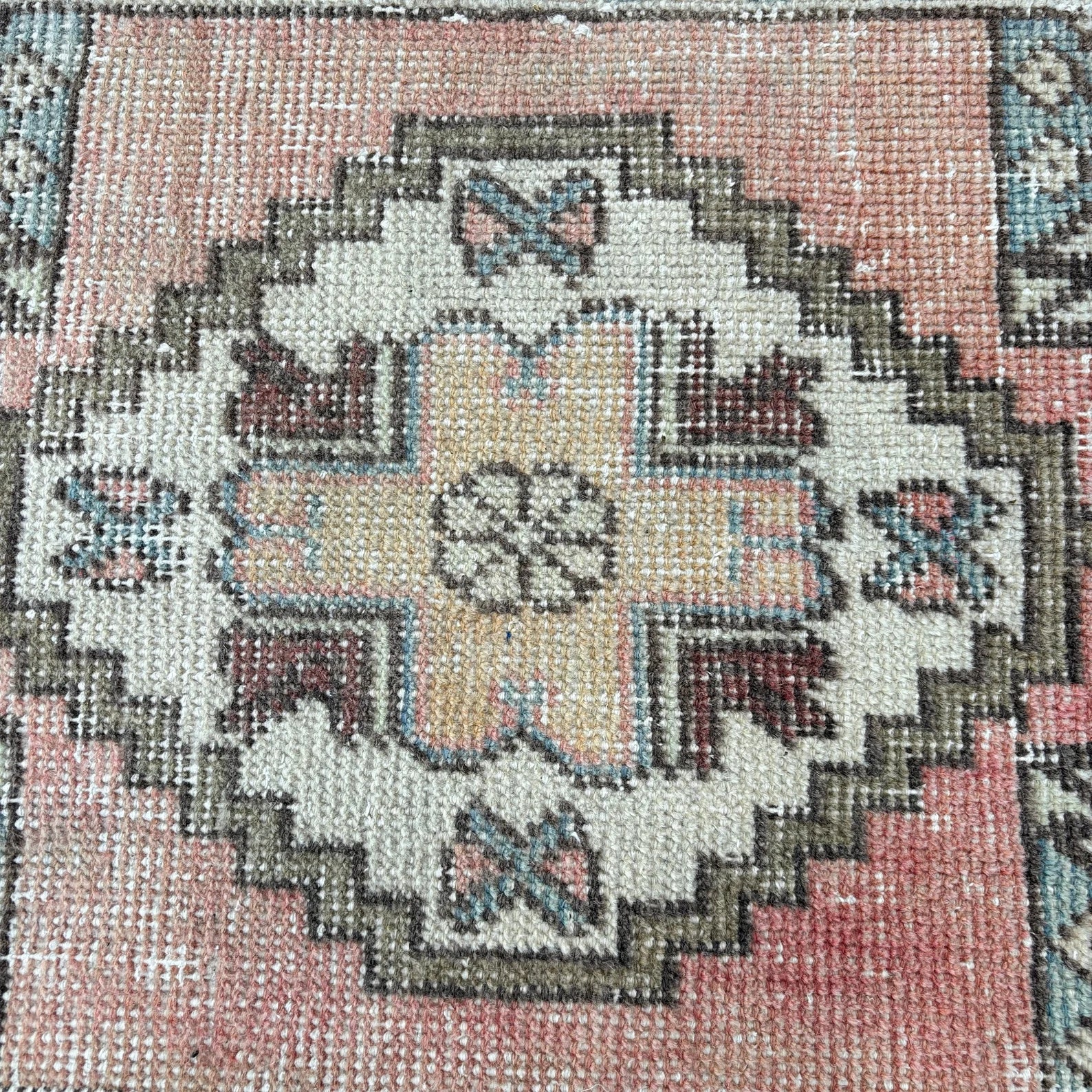 Vintage Turkish Mini Rug 1.4 x 2.9 ft