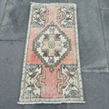 Vintage Turkish Mini Rug 1.4 x 2.9 ft