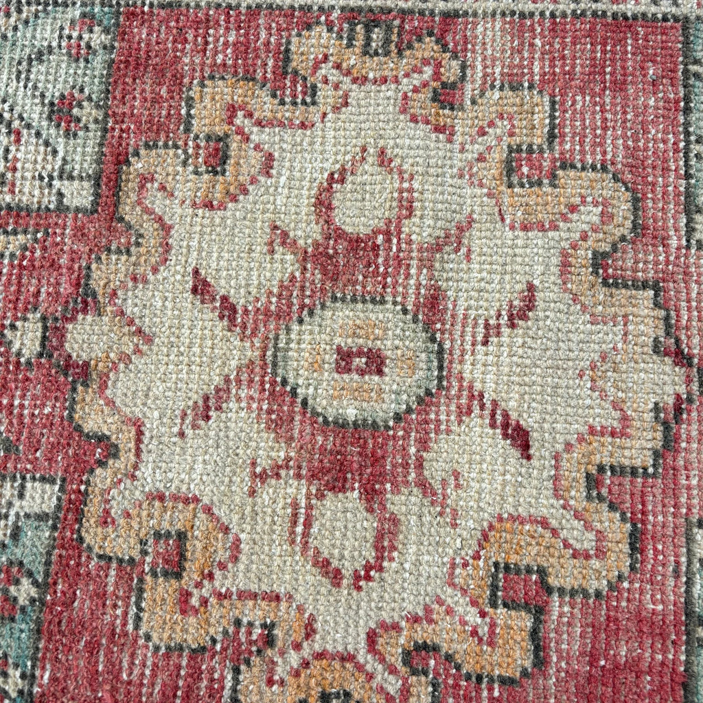 Vintage Turkish Mini Rug 1.3 x 2.7 ft