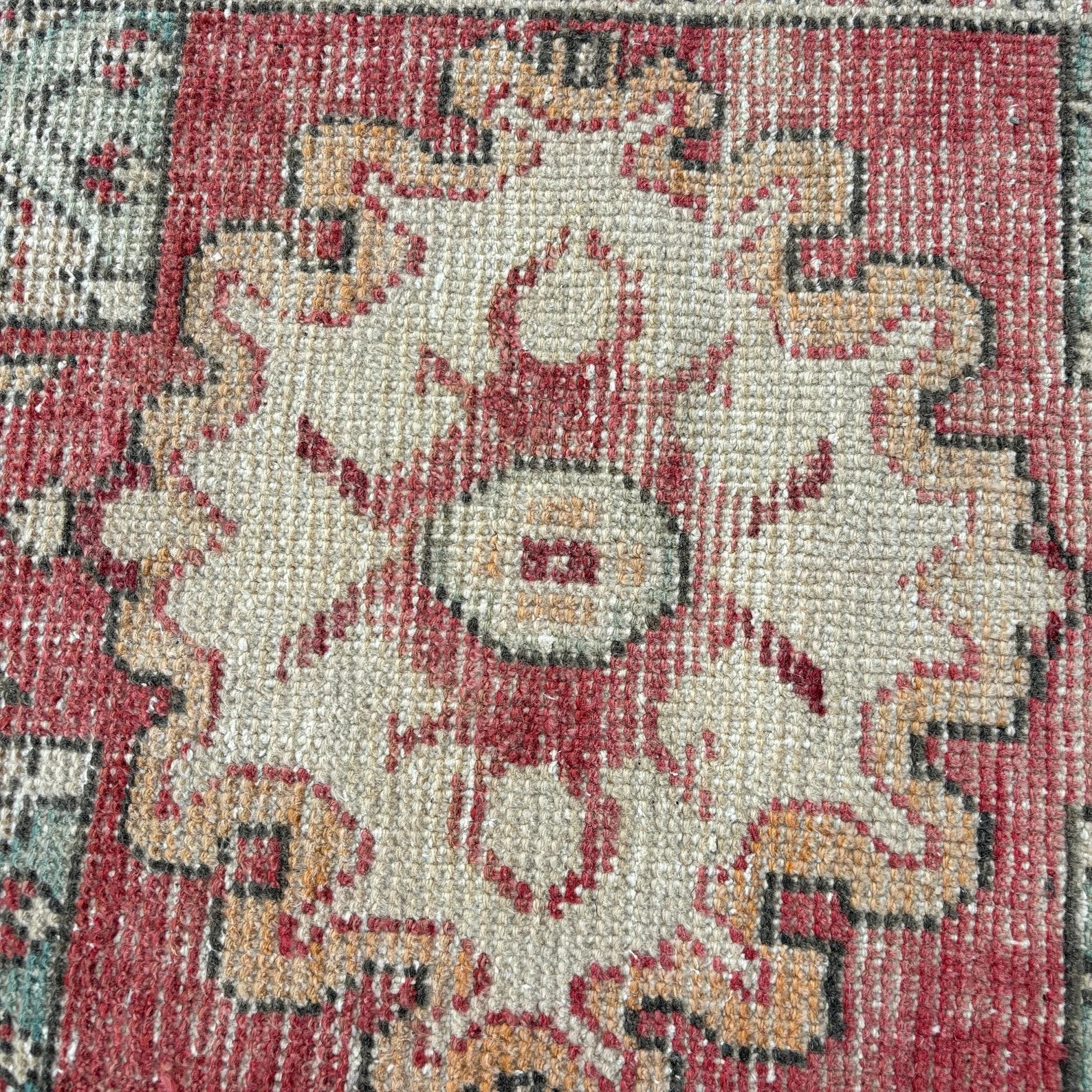 Vintage Turkish Mini Rug 1.3 x 2.7 ft