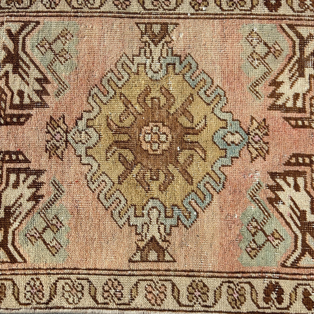 Vintage Turkish Mini Rug 1.5 x 2.8 ft