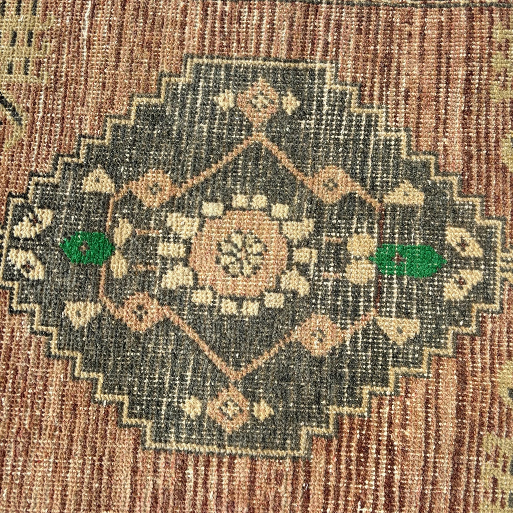 Vintage Turkish Mini Rug 1.6 x 3.6 ft