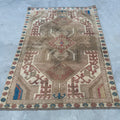 Vintage Turkish Accent Area rug 3.4 x 5 ft