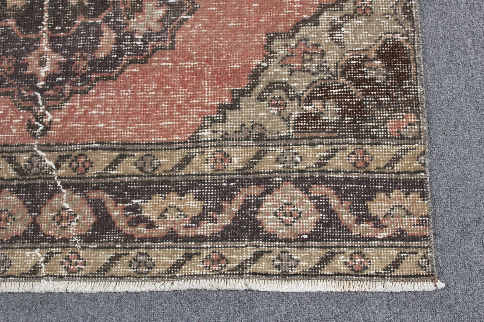 Vintage Turkish Runner Rug 3.2 x 12.1 ft