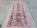 Vintage Turkish Runner Rug 3.7 x 9.5 ft