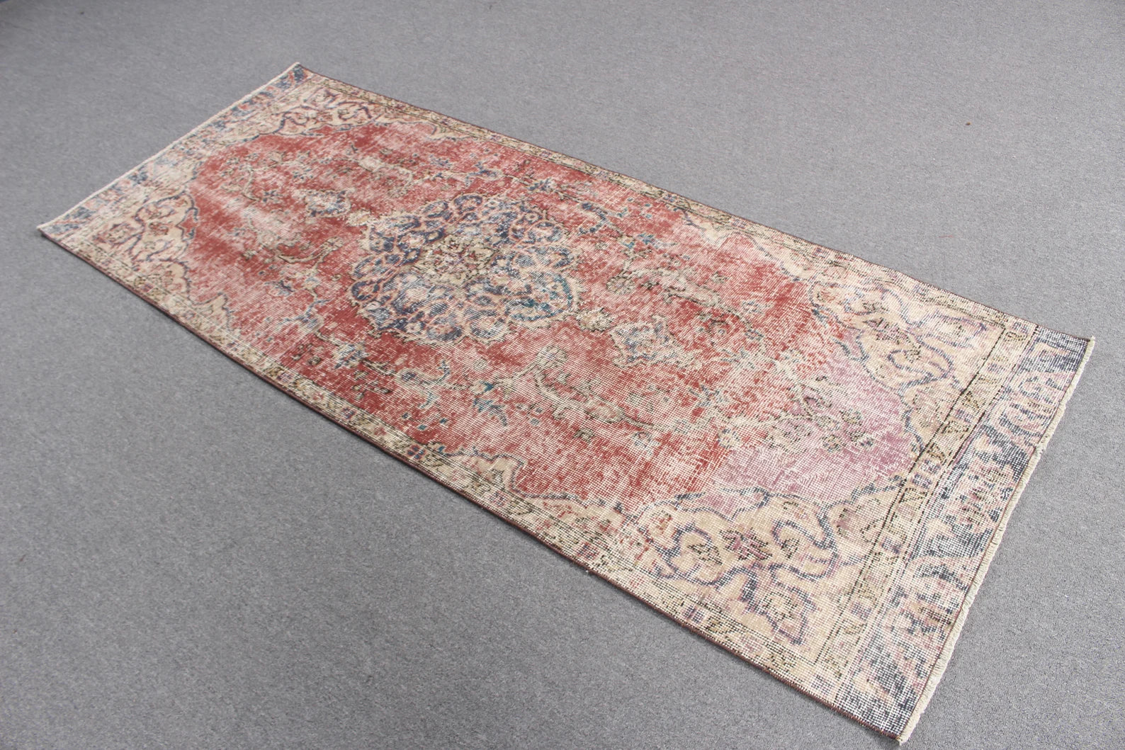 Vintage Turkish Runner Rug 2.8 x 6.8 ft