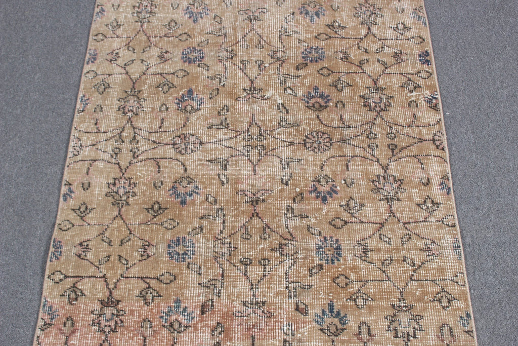 Vintage Turkish Runner Rug 2.9 x 6.3 ft