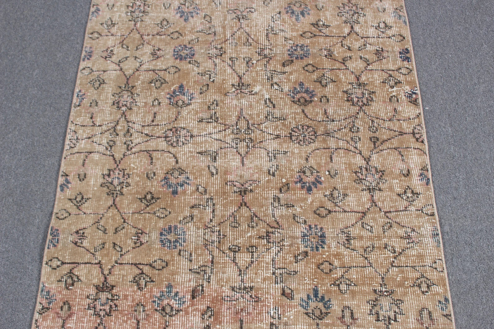 Vintage Turkish Runner Rug 2.9 x 6.3 ft