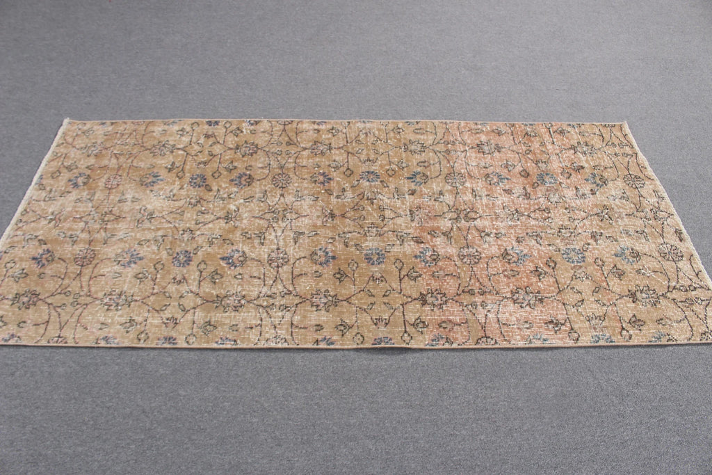 Vintage Turkish Runner Rug 2.9 x 6.3 ft