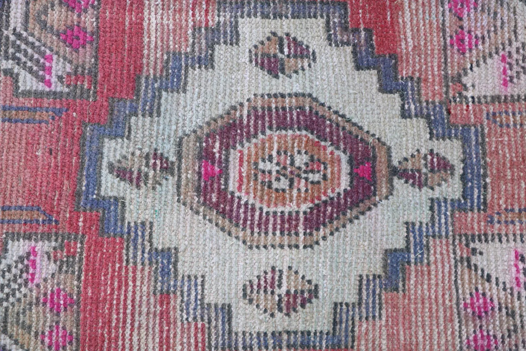 Vintage Turkish Mini Rug 1.4 x 2.9 ft