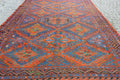XL Vintage Soumak Accent Area Rug 7.2 x 11.5 ft