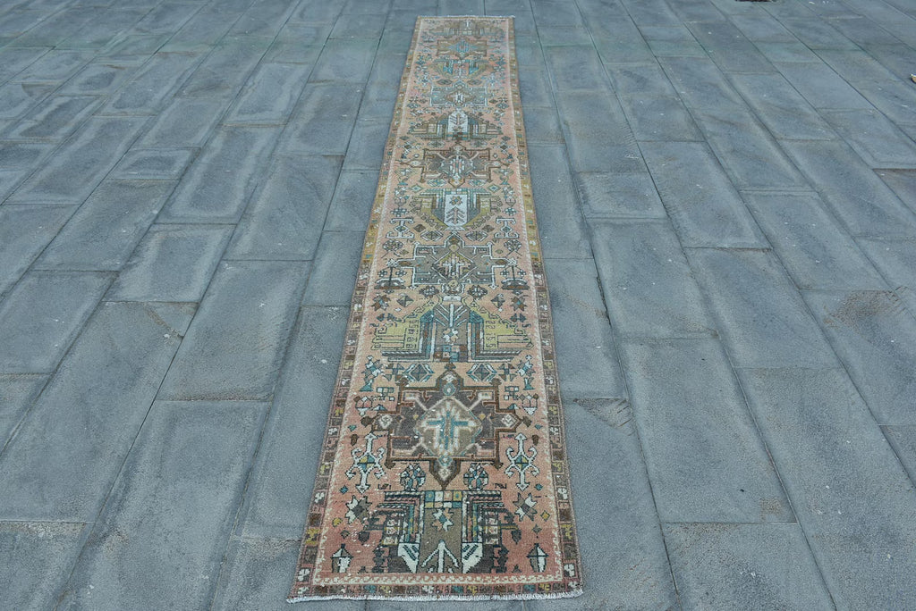 Vintage Persian Runner Rug 1.9 x 12.3 ft