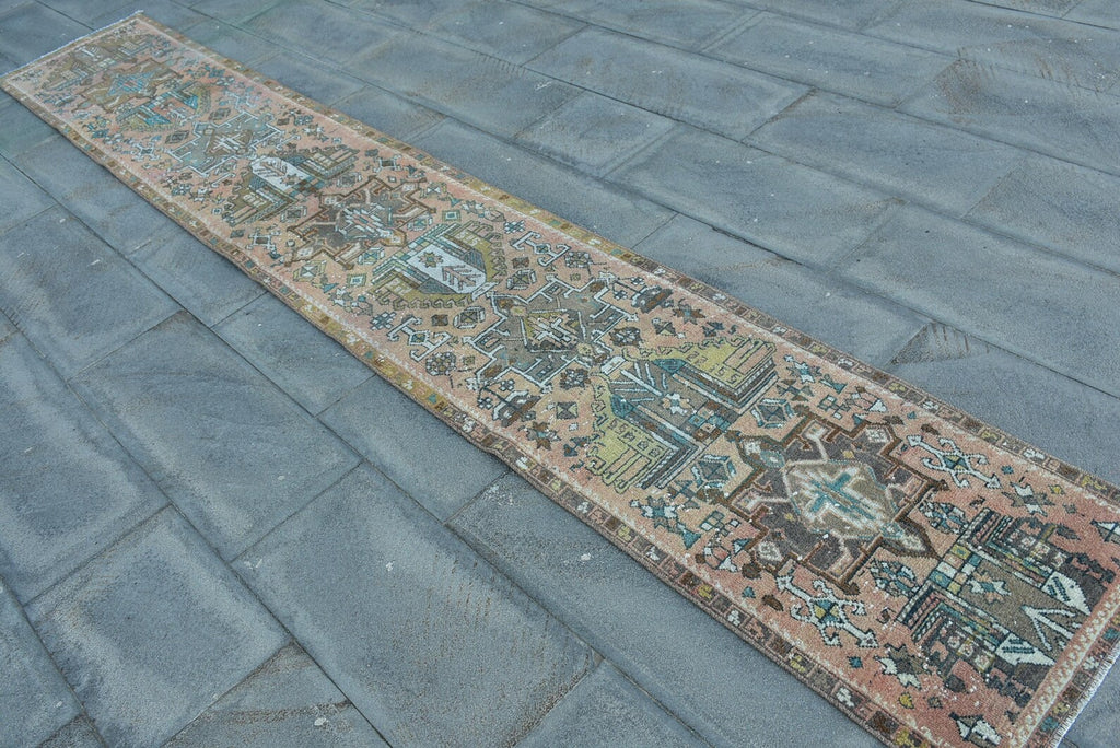 Vintage Persian Runner Rug 1.9 x 12.3 ft