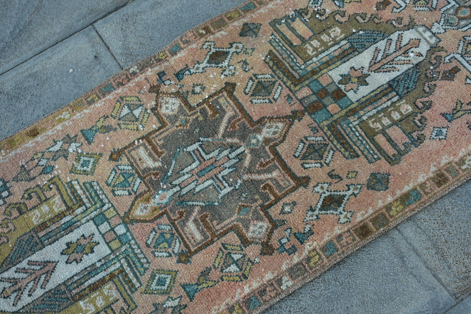 Vintage Persian Runner Rug 1.9 x 12.3 ft
