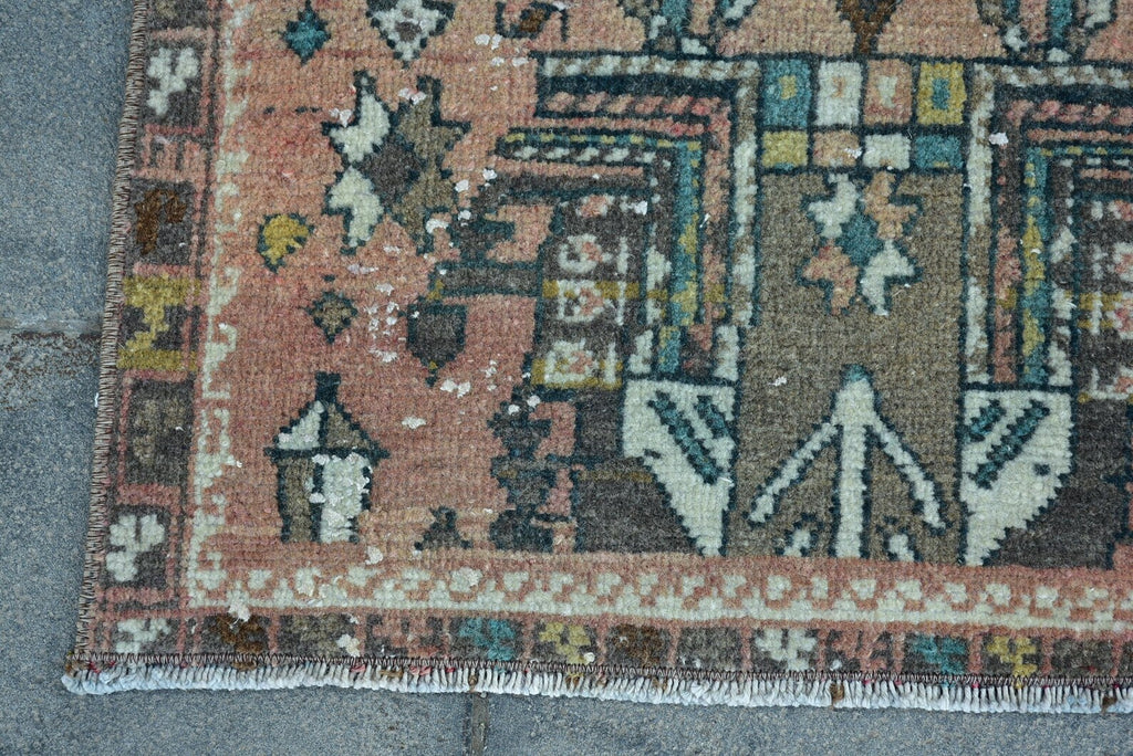 Vintage Persian Runner Rug 1.9 x 12.3 ft