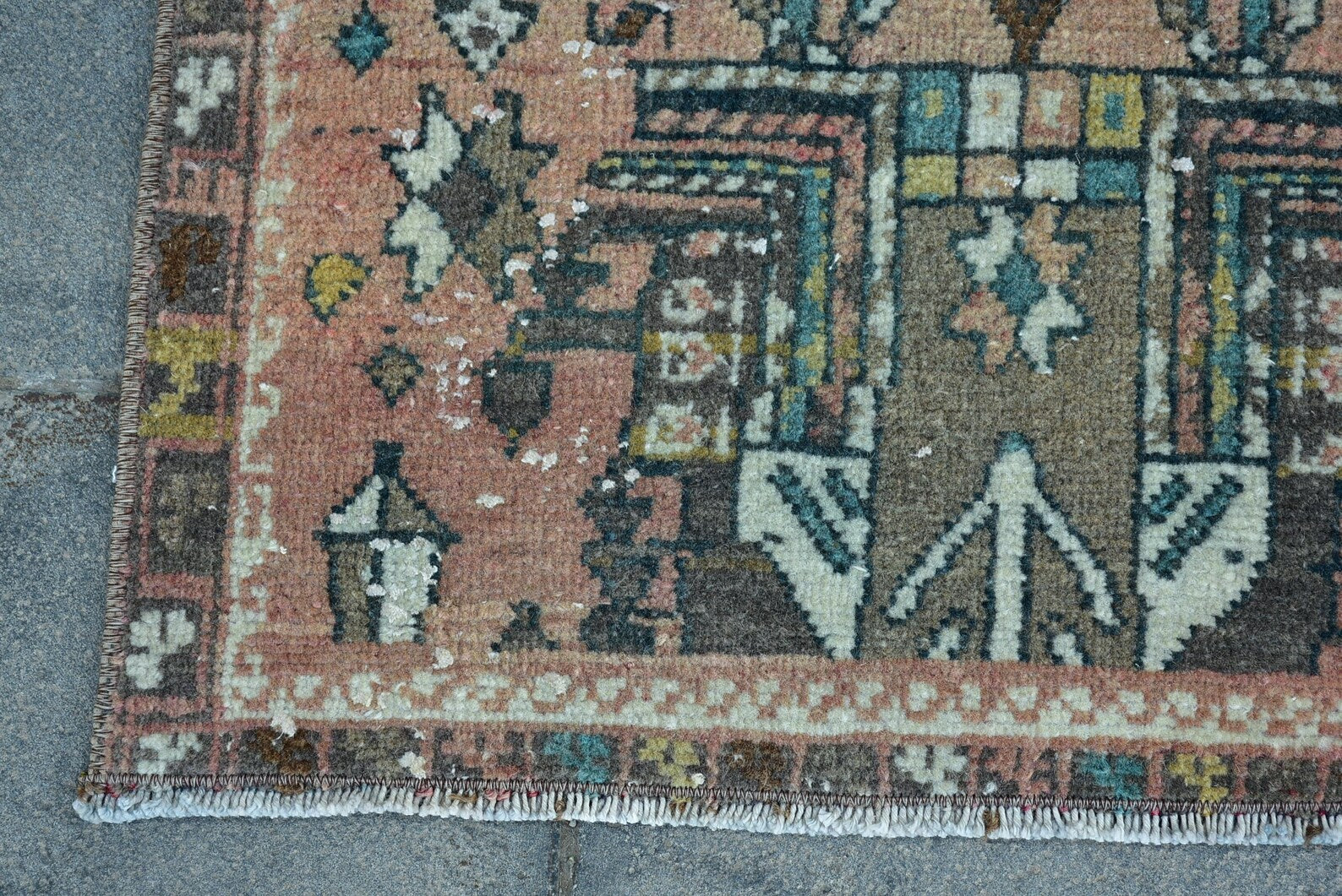 Vintage Persian Runner Rug 1.9 x 12.3 ft