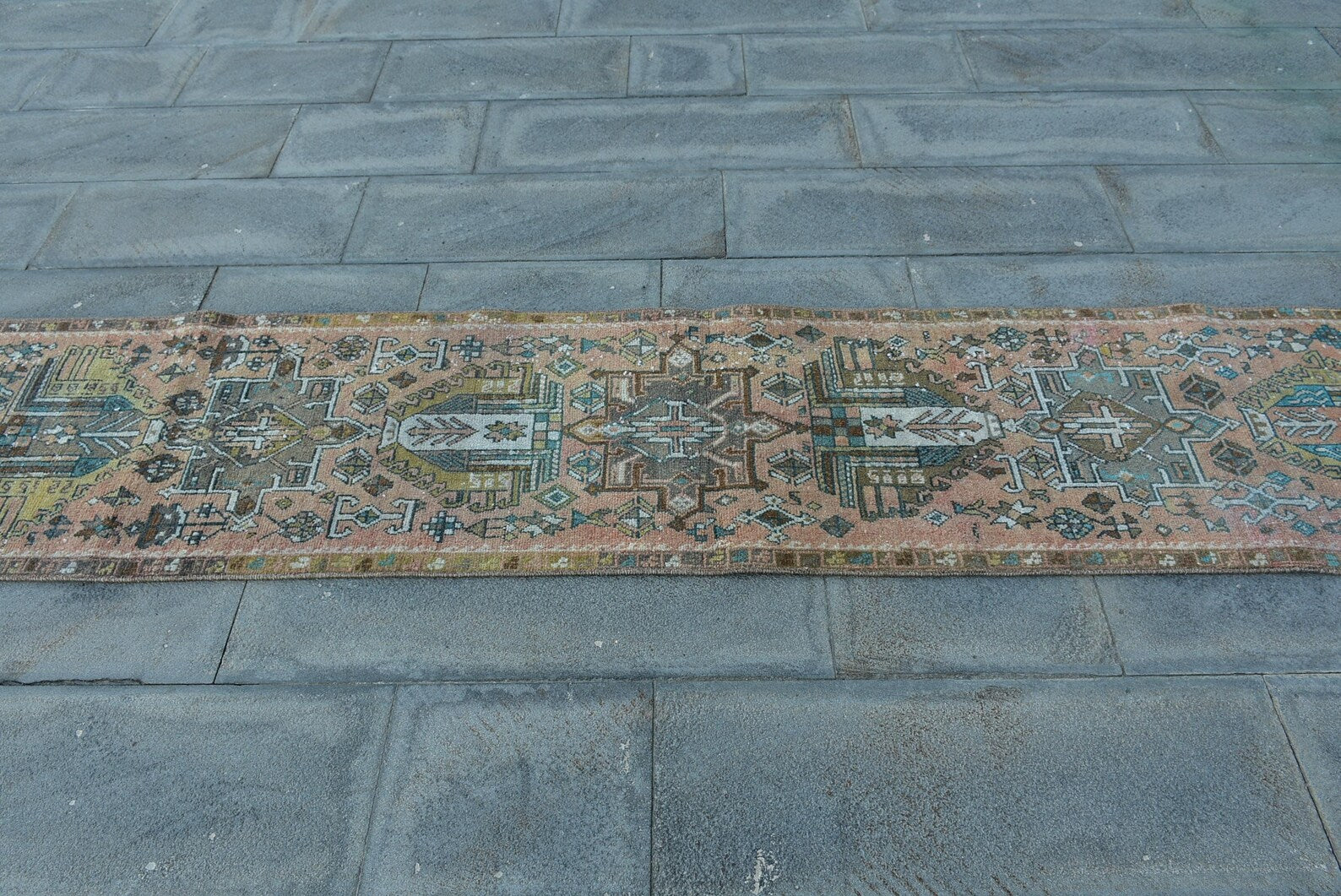 Vintage Persian Runner Rug 1.9 x 12.3 ft
