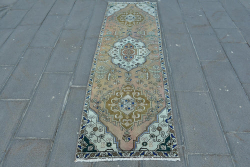 Vintage Persian Runner Rug 2.3 x 7.4 ft