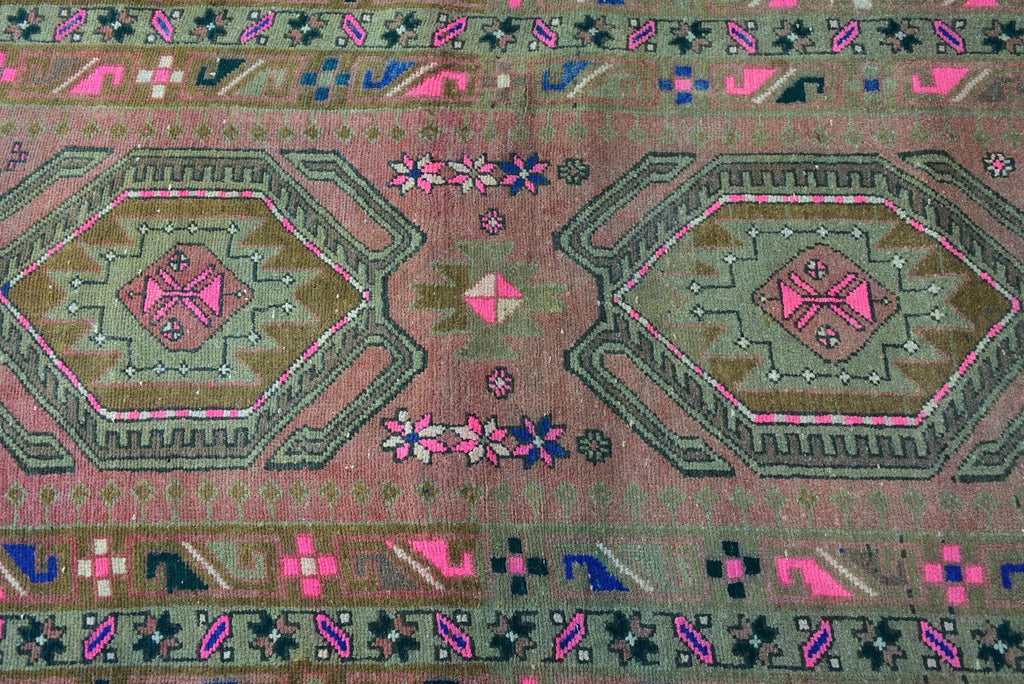 Vintage Persian Runner Rug 3.4 x 10.5 ft