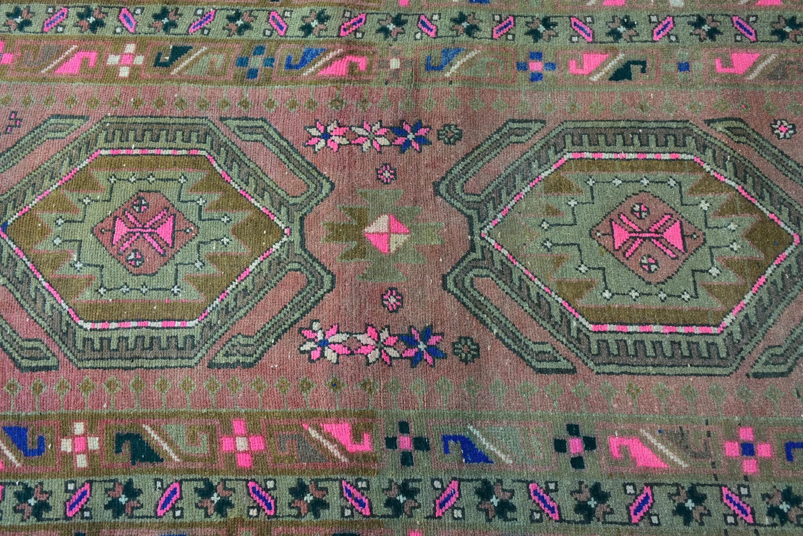 Vintage Persian Runner Rug 3.4 x 10.5 ft