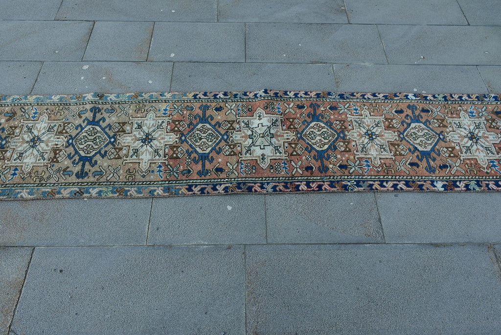 Vintage Persian Runner Rug 1.7 x 9.8 ft