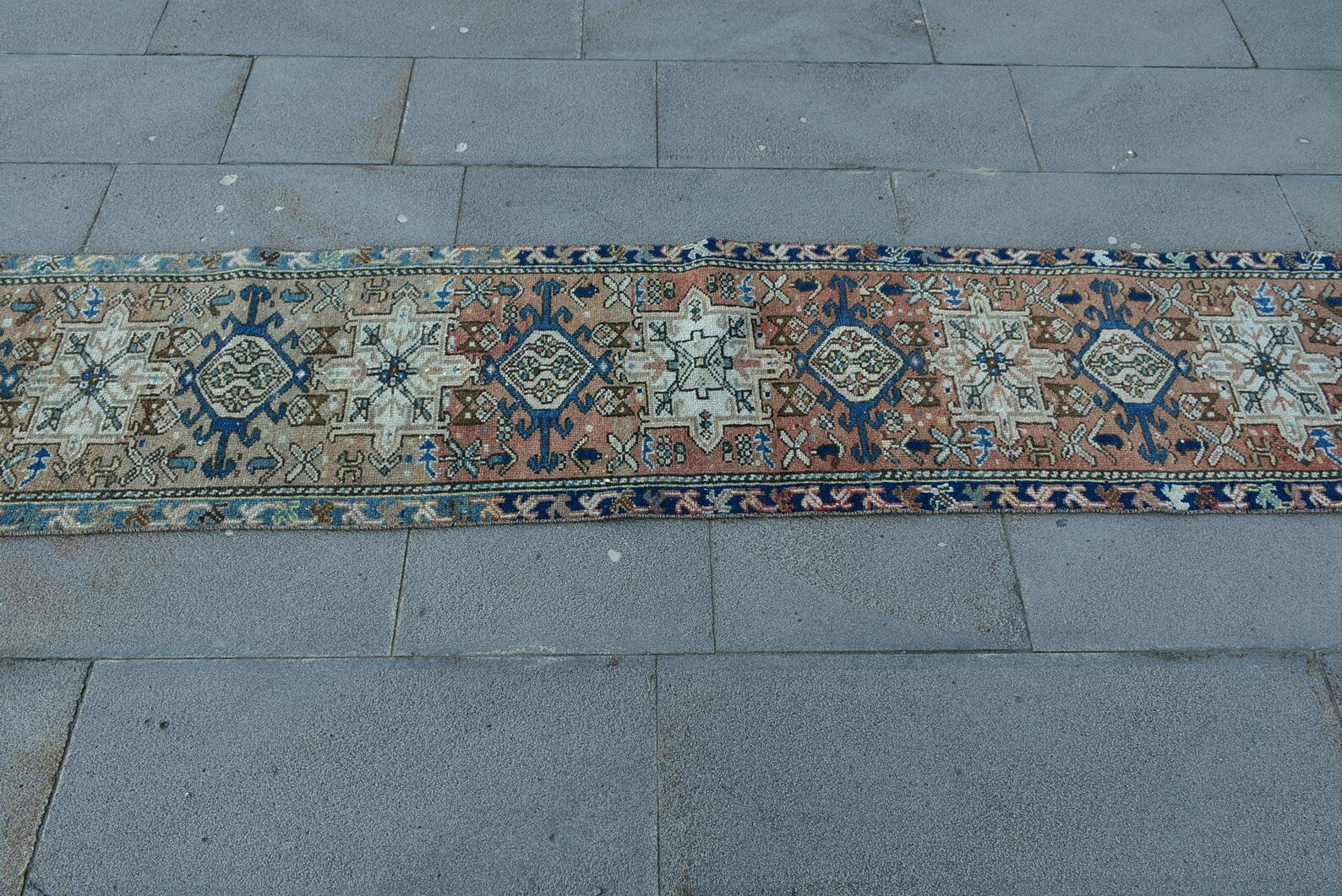 Vintage Persian Runner Rug 1.7 x 9.8 ft