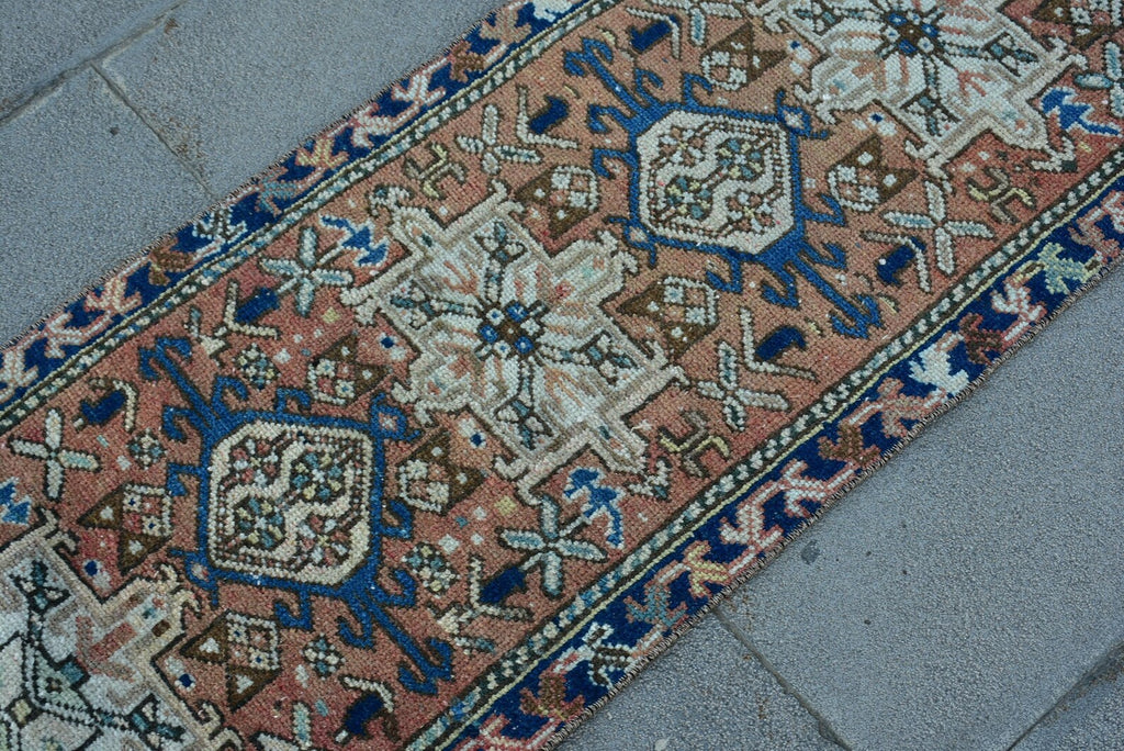 Vintage Persian Runner Rug 1.7 x 9.8 ft