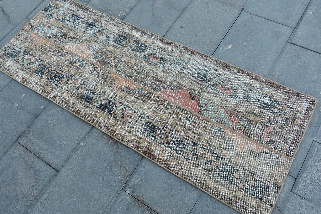 Vintage Turkish Runner Rug 2.1 x 5.6 ft