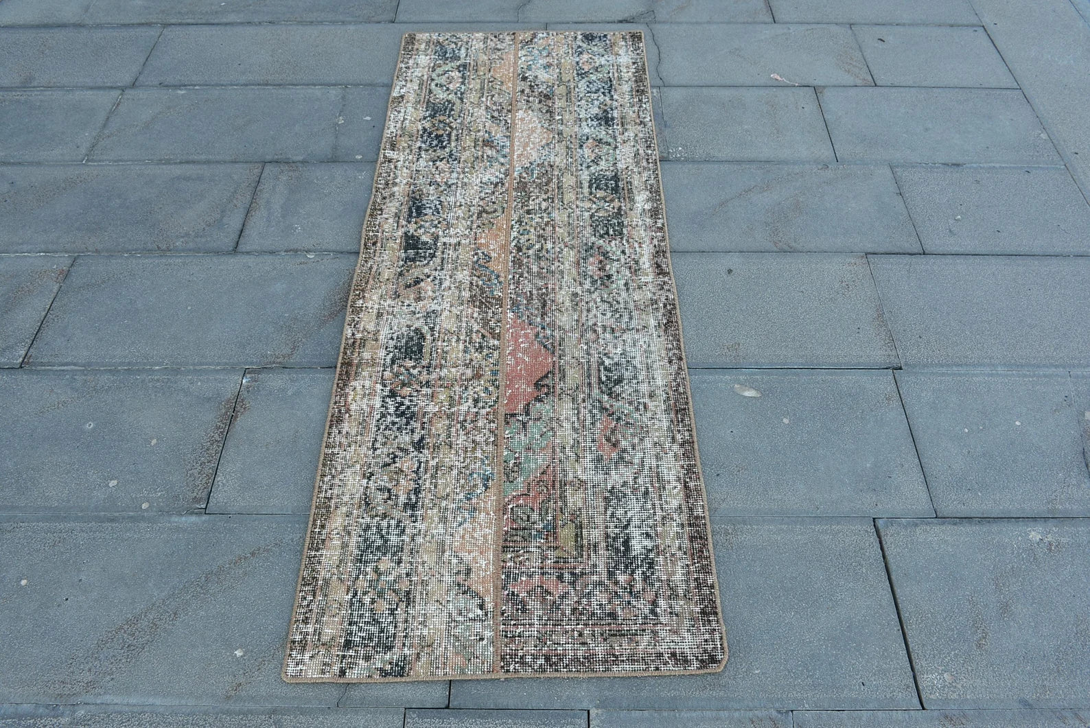 Vintage Turkish Runner Rug 2.1 x 5.6 ft