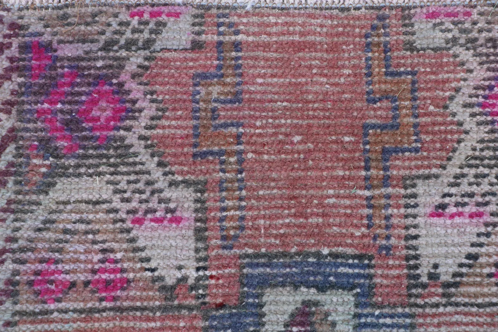 Vintage Turkish Mini Rug 1.4 x 2.9 ft