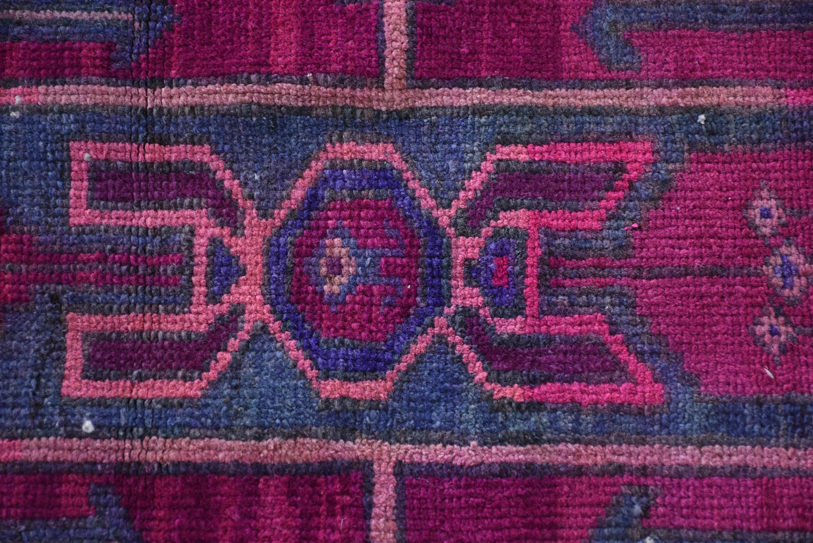 Vintage Turkish Accent Area rug 4.2 x 8.8 ft