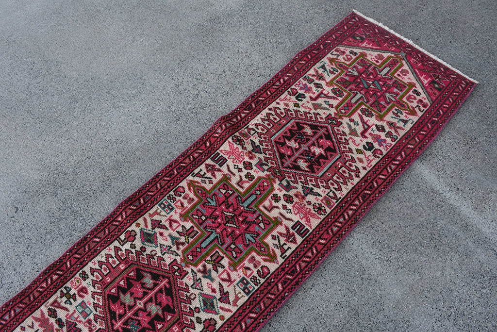 Vintage Persian Runner Rug 1.9 x 10.2 ft
