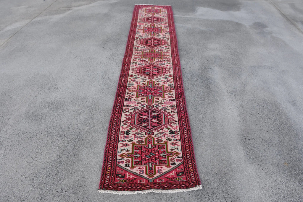 Vintage Persian Runner Rug 1.9 x 10.2 ft