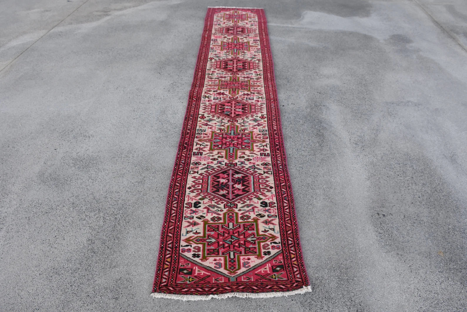 Vintage Persian Runner Rug 1.9 x 10.2 ft