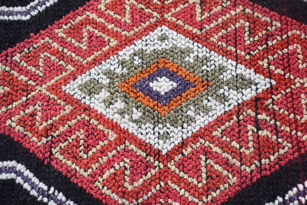Vintage Turkish Runner Rug 3.1 x 10.3 ft