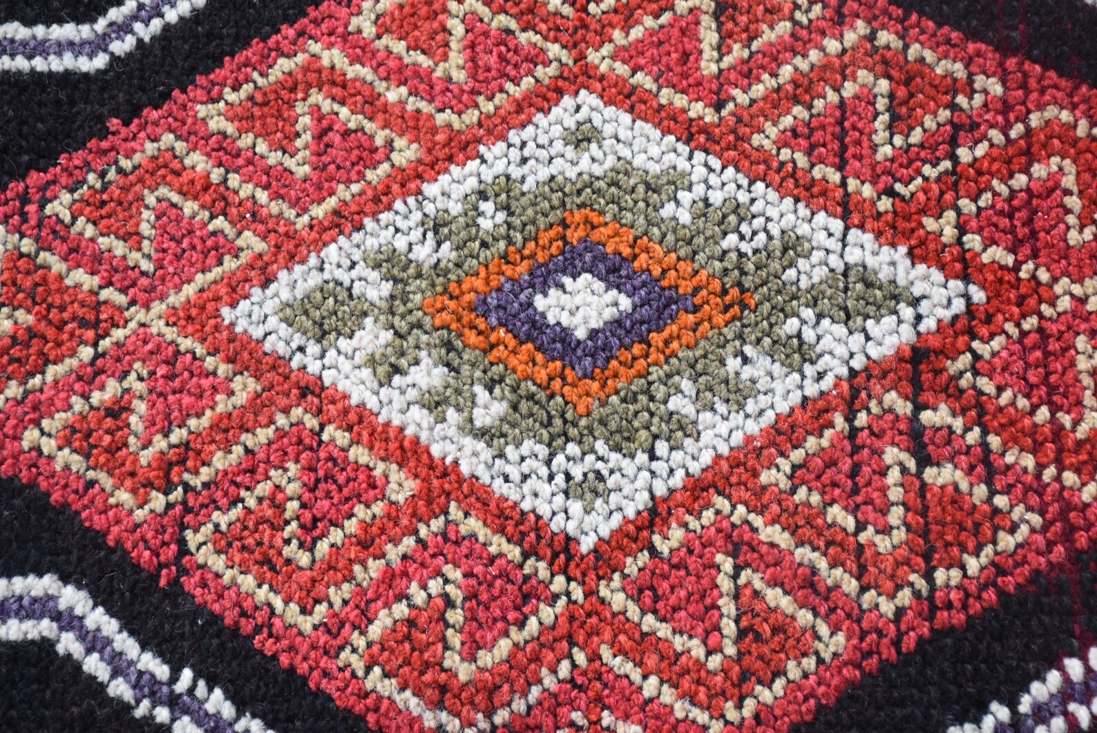 Vintage Turkish Runner Rug 3.1 x 10.3 ft