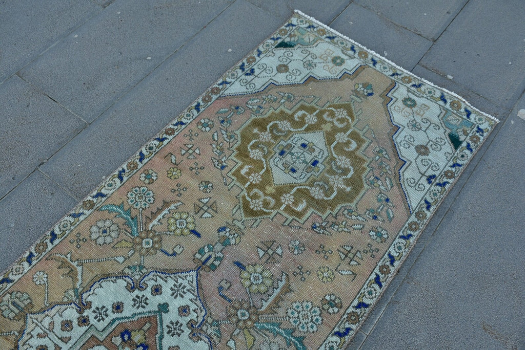 Vintage Persian Runner Rug 2.3 x 7.4 ft